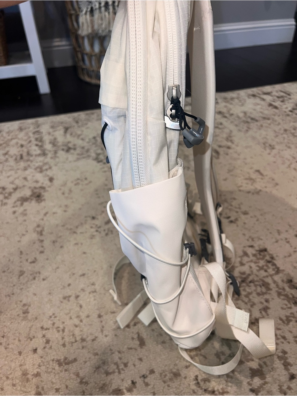 The North Face Borealis Backpack in Off-White with Black Bungee - Picture 8 of 8